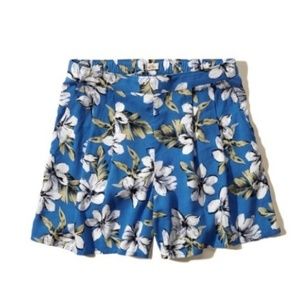 Blue floral shorts